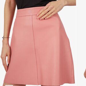 Max Mara Pink Leather Mini Skirt